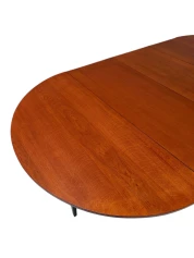 Art Deco Modernist Round Extendable Dining Room Table by Hendrik Wouda, 1931